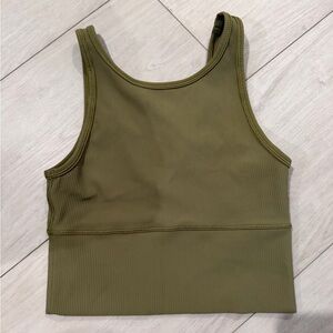 Green lululemon Align High-Neck Tank Top.